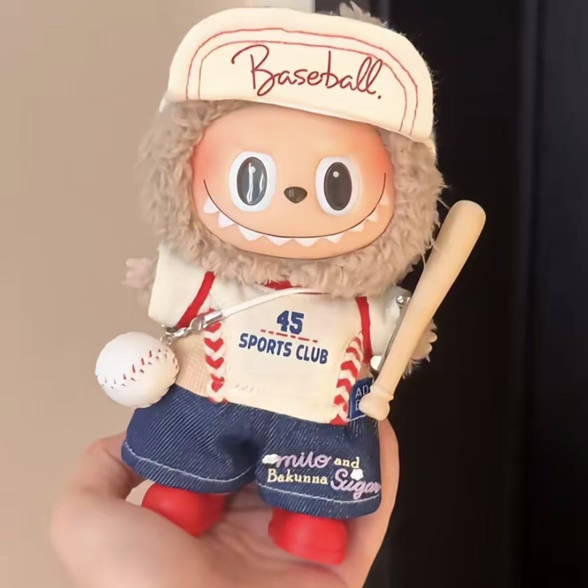 Accessories only】Suitable for first, second, and third generation front high-energy 15cm doll sports decoration crossbody decoration baseball bat