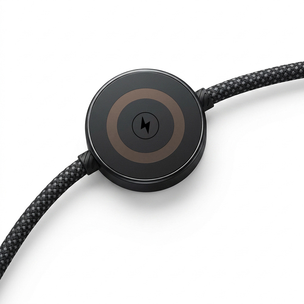 65W 2-in-1 charging cable for Apple iPhone and Watch, braided 2-in-1 data cable