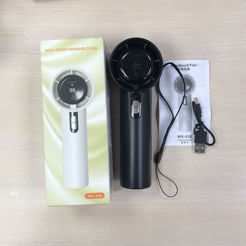High-speed N638 USB rechargeable small fan high wind handheld turbo fan mini student portable cooling