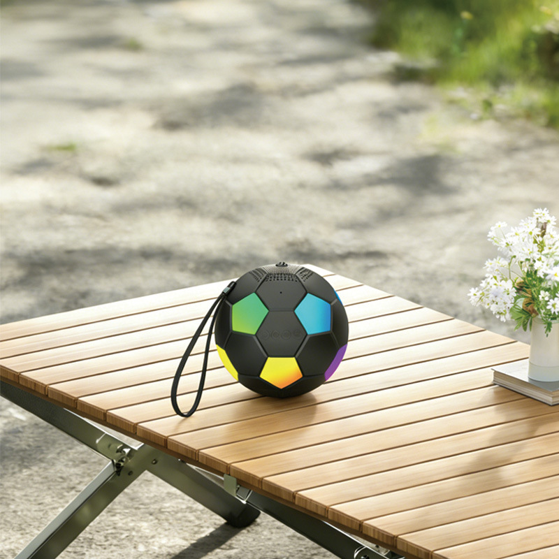 Football Bluetooth Speaker Atmosphere Light Small Speaker New Colorful Portable Bluetooth Speaker Outdoor Mini Speaker