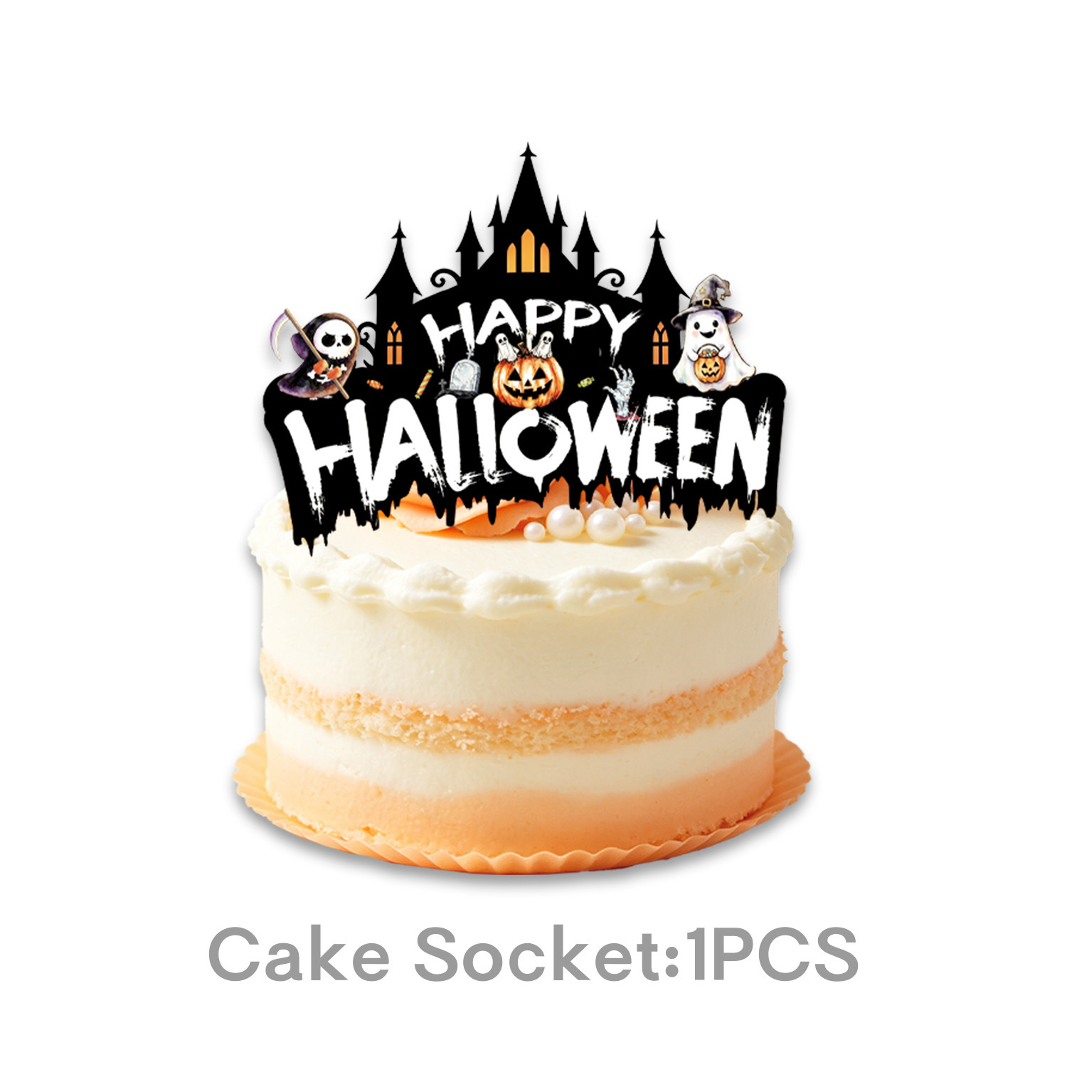 New Pumpkin Ghost Halloween Party Tableware Paper Plate Napkin Tablecloth Bunting Flag Cake Decoration