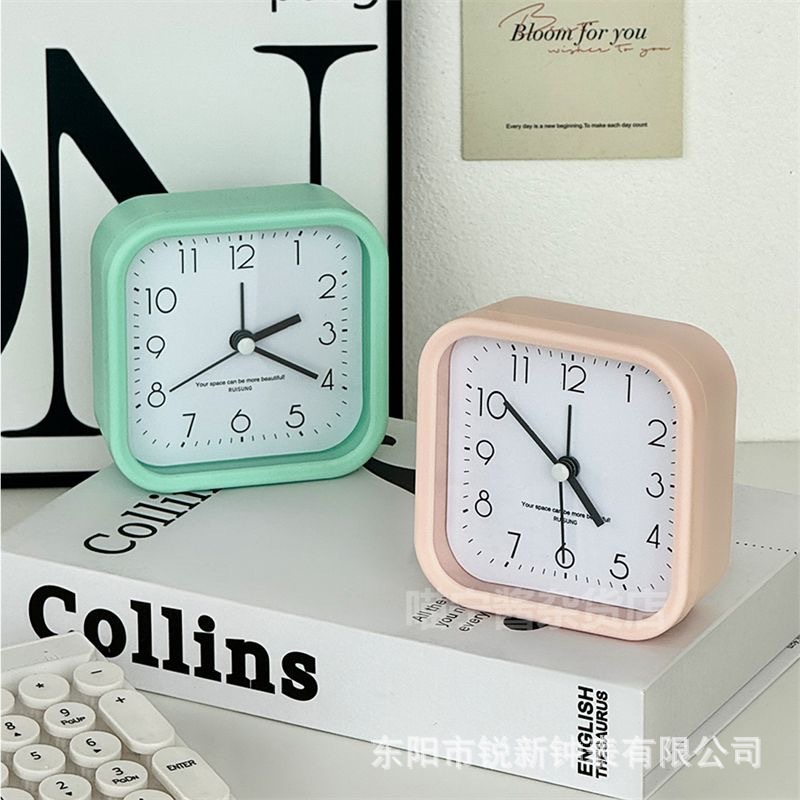 Square simple three-dimensional home decoration alarm clock student digital alarm small alarm clock