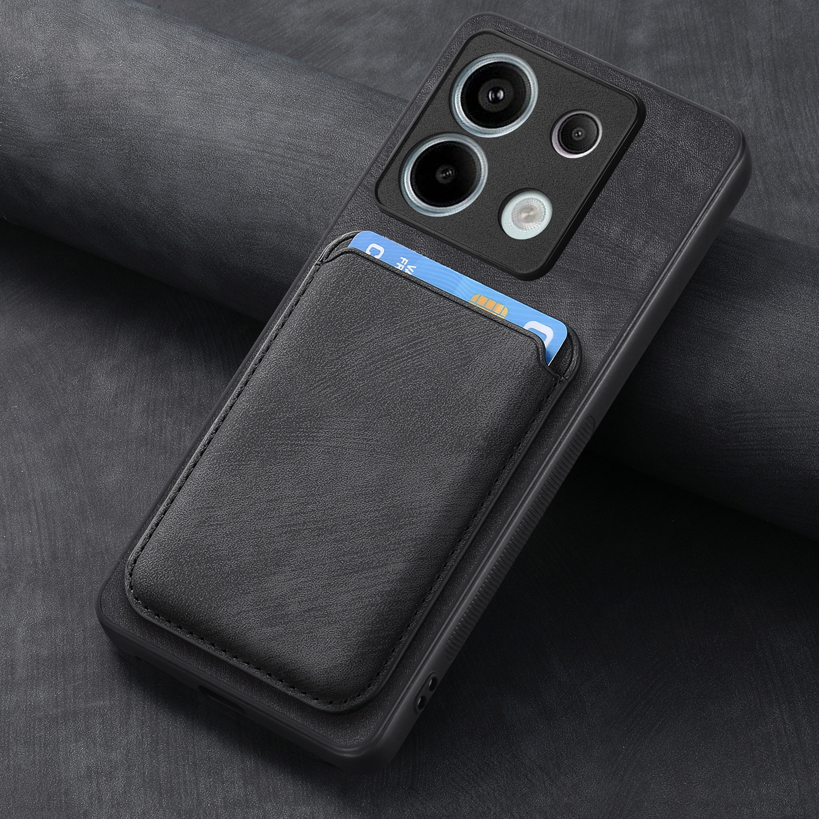 Applicable for Redmi Note 15 Pro phone case magnetic card holder Xiaomi 17 leather poco F8 pro protective case