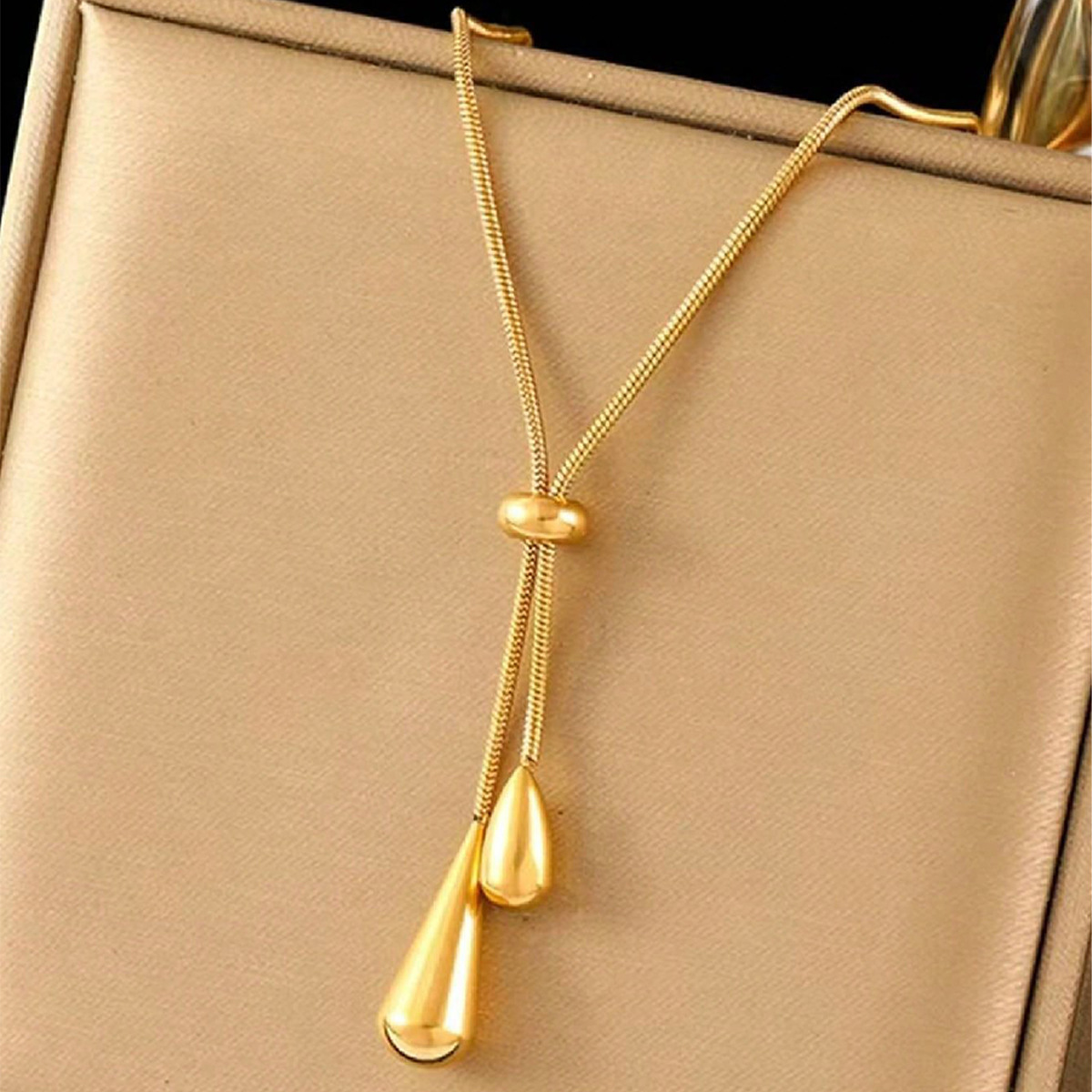 Teardrop Tassel Necklace Women Simple Niche Sweater Chain Long Pull Design Accessories