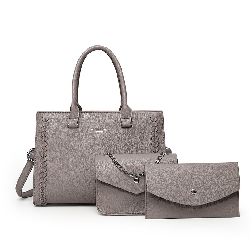 2026 new multi-piece set pebbled grain shoulder bag large capacity practical shoulder handbag mother-child bag