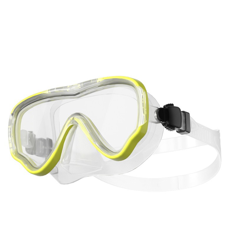 JUNHAIINS diving mask snorkel set for men and women adult large frame silicone diving mask