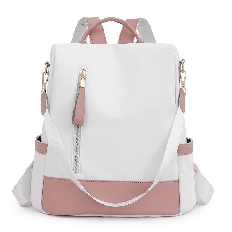 Anti-theft double-shoulder bag women 2025 new Oxford cloth canvas women's backpack travel schoolbag