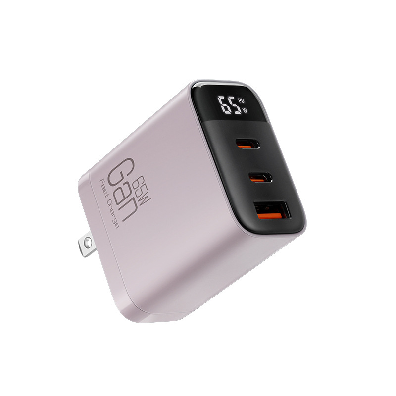 K39 phone charger GaN digital display 65W for Apple charging head multi-port notebook fast charging head BSMi