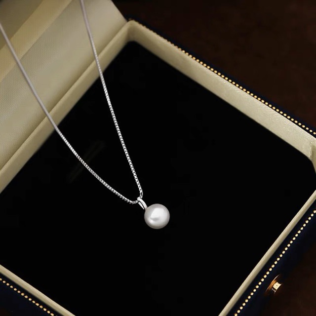 One pearl pendant natural freshwater pearl necklace for women 925 silver锁骨链 neck chain