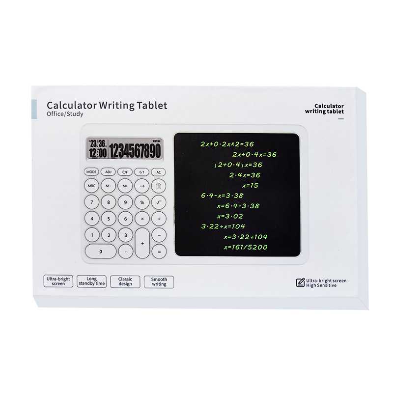 10-inch Multifunctional Calculator LCD Handwriting Board Calendar Desktop Office Gift Calendar Writing Board Erasable
