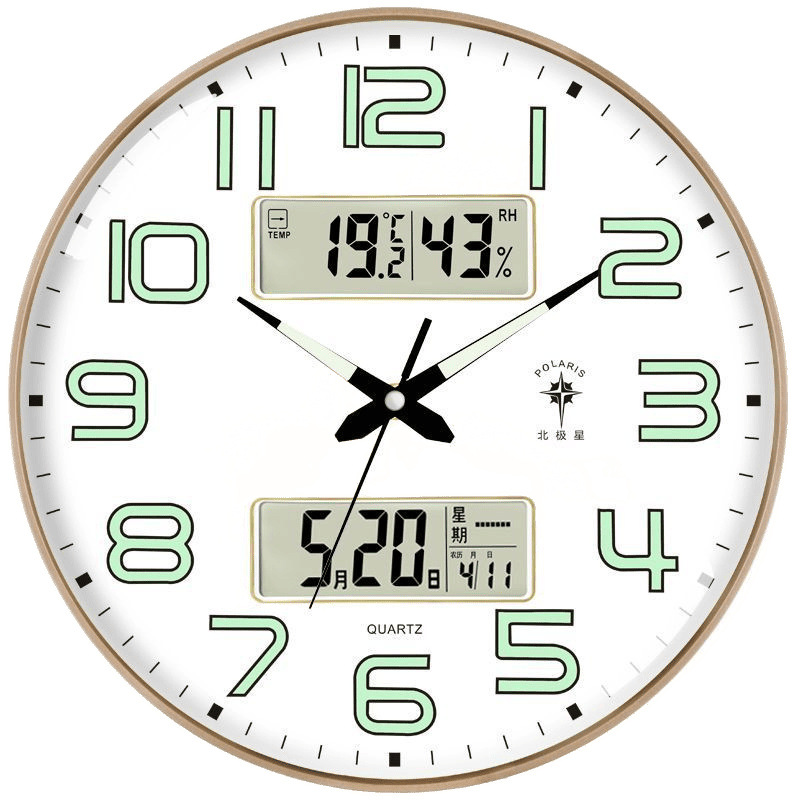 Polaris luminous clock wall clock living room modern simple quartz clock wall hanging clock home use clock