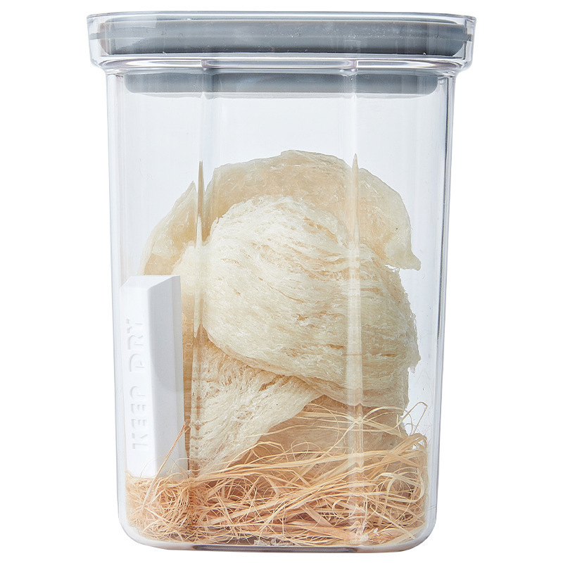 Rotating lid sealed jar food-grade vacuum kitchen storage fresh-keeping box transparent grain storage jar