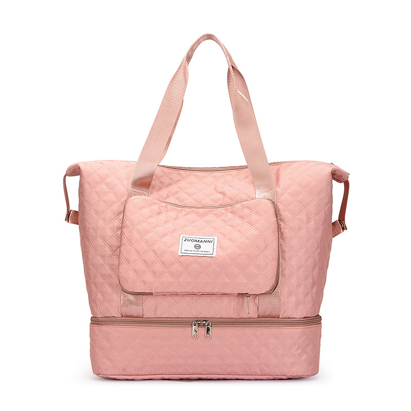 Waterproof Foldable Travel Bag with Wet-Dry Separation, Yoga Fitness Bag, Can Be Used on Trolley, Shoulder Sports Bag