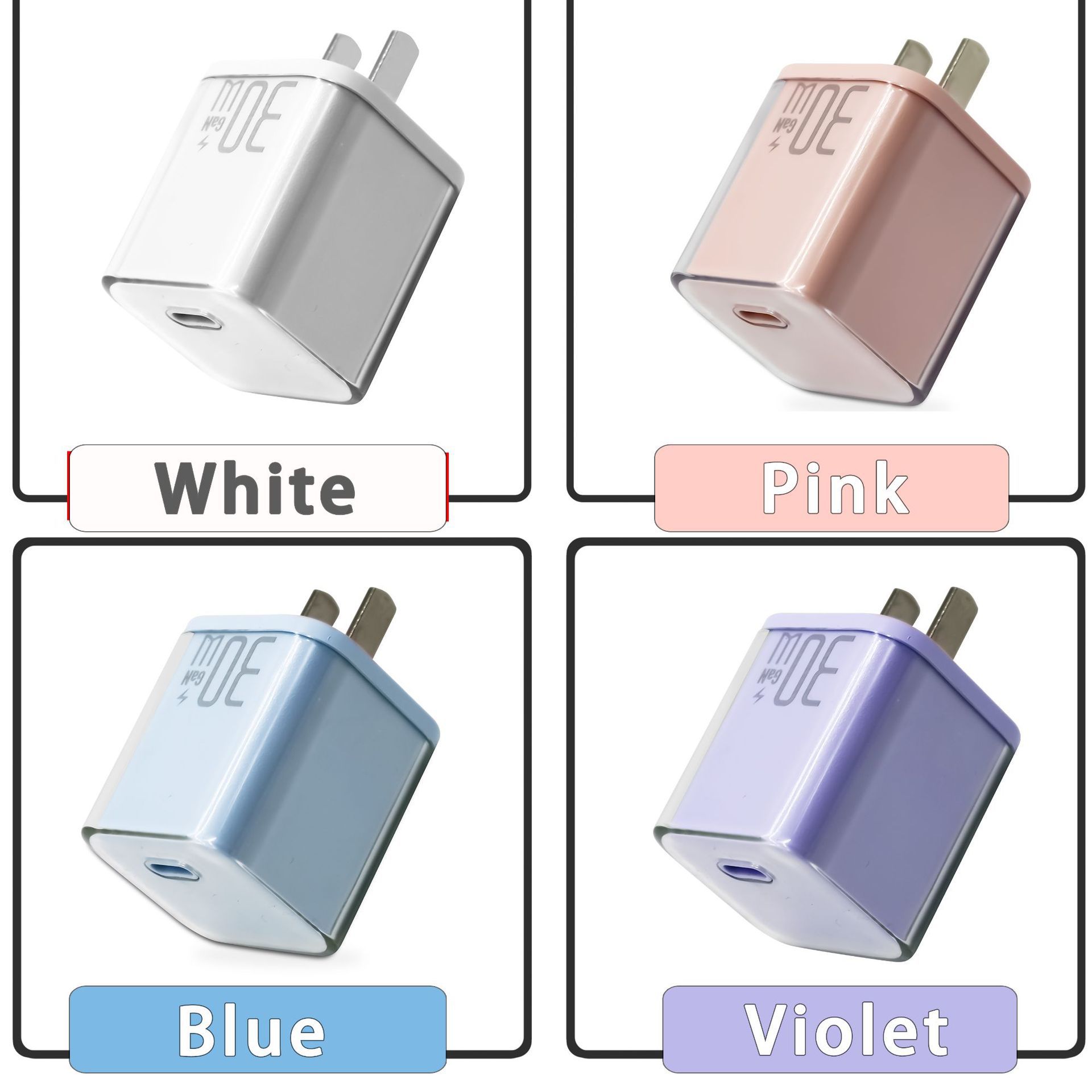 New PD30W ice transparent GaN fast charger head applicable to Apple 16 phone charger fast charging data cable set