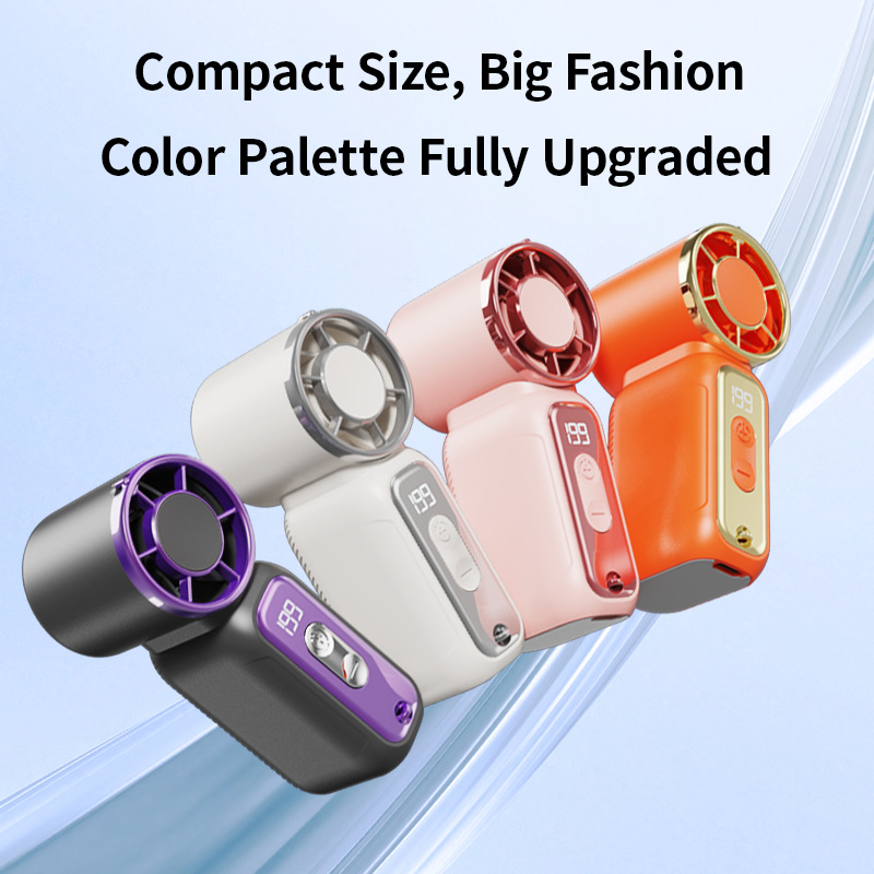2026 High Speed Mini Handheld Fan USB Rechargeable Long Battery Life Turbo Violent Portable Small 199 Speed Settings