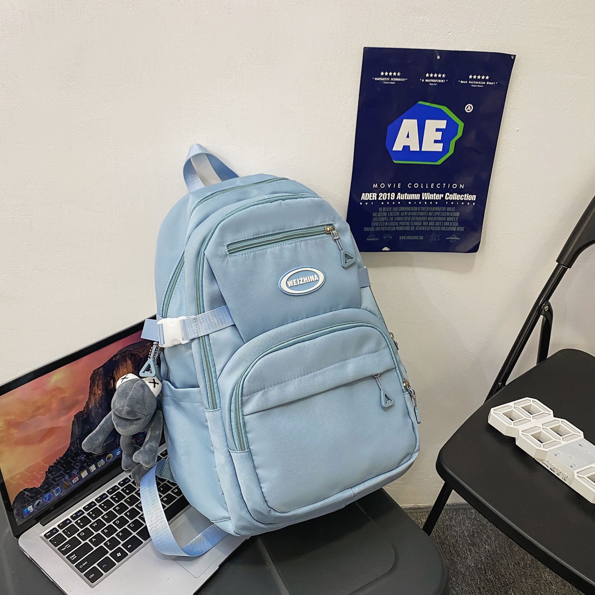 School Bag for College Women Travel Backpack for Junior High and High School Boys Men's Casual Simple Large Capacity Laptop Bag