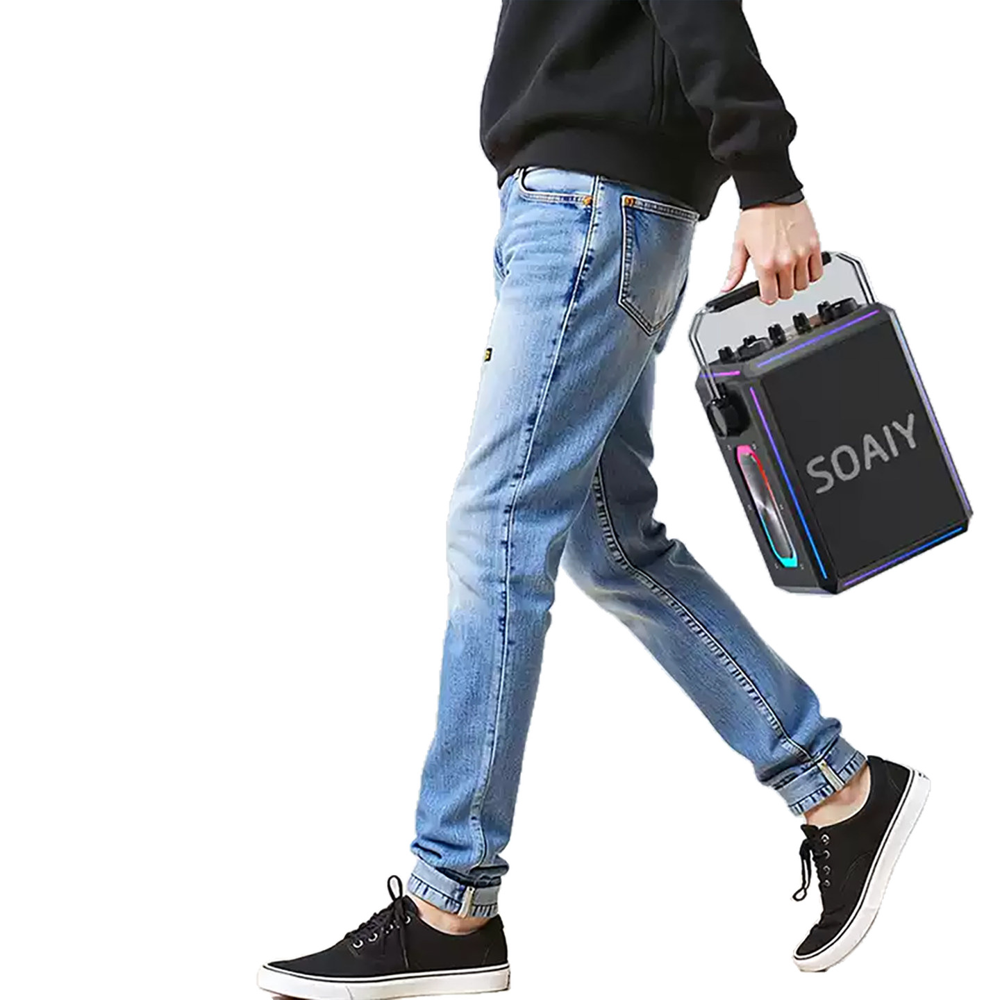 SOAIY SSK03 Bluetooth Speaker K Song Audio Microphone Outdoor Home Singing Square Dance Outdoor Performance