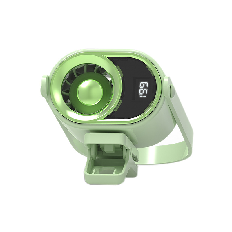 Simple Clip-on Screen Display Small Fan Smart Digital Display 199 Speed Levels Stepless Speed Control Outdoor Portable Turbo Small Fan