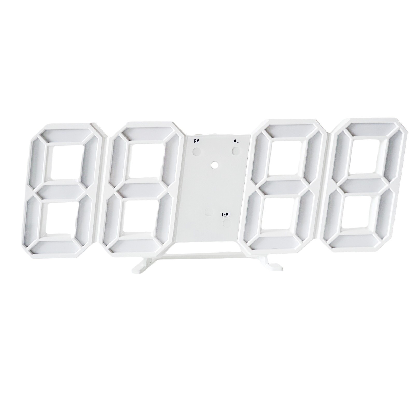 3D Stereo Alarm Clock, LED Clock Smart Clock, Living Room 3D Wall Clock, Digital Clock