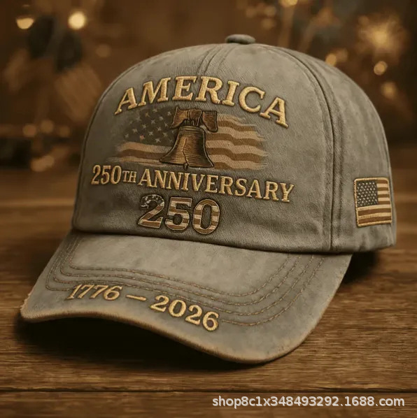 Embroidered US 250th Anniversary Cap Sun-Protective Baseball Cap