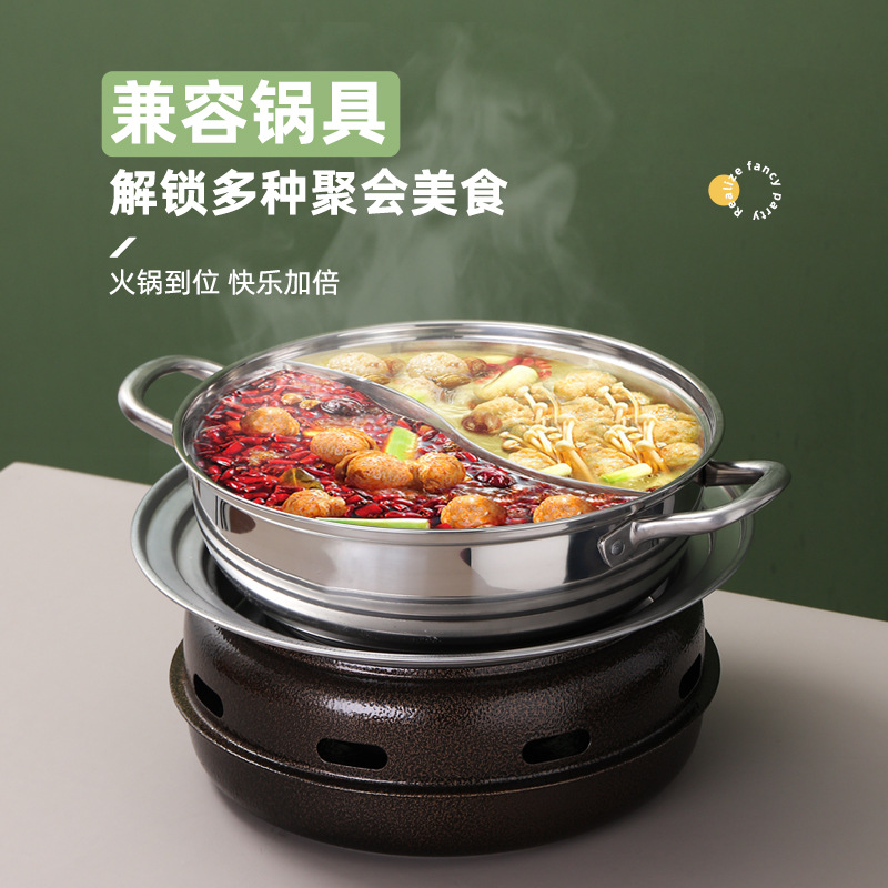 Stainless steel charcoal barbecue grill multi-functional grill for tea boiling outdoor courtyard meat grill