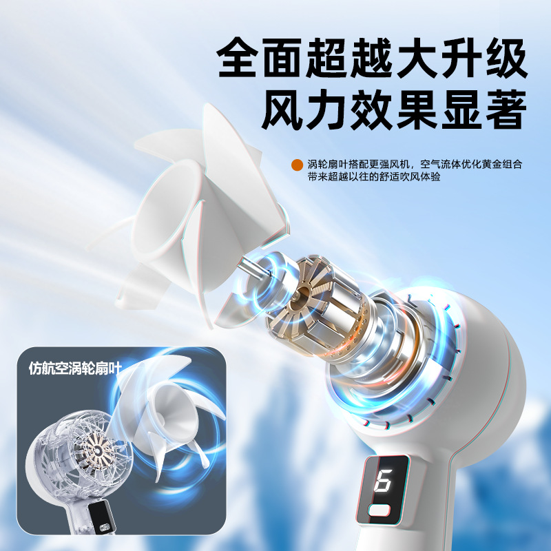 Custom Gift Summer Handheld Small Fan Desktop Mini Strong Wind Long-lasting USB Silent Rechargeable Fan