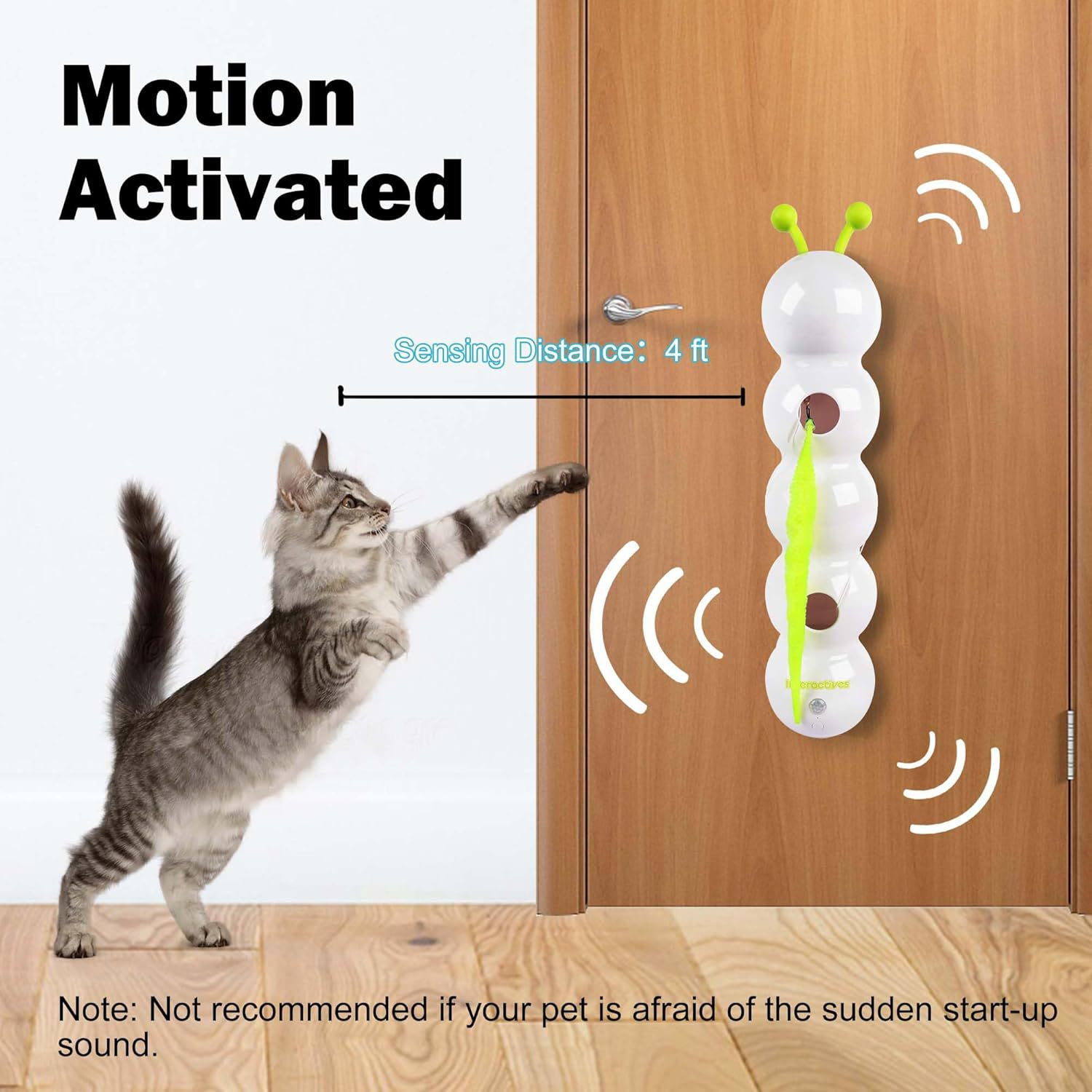 afp Electric Feather Tail Cat Teaser Toy Bug Chase Fun Suction Cup Teaser Self-entertainment Relieve Boredom Whack-a-mole