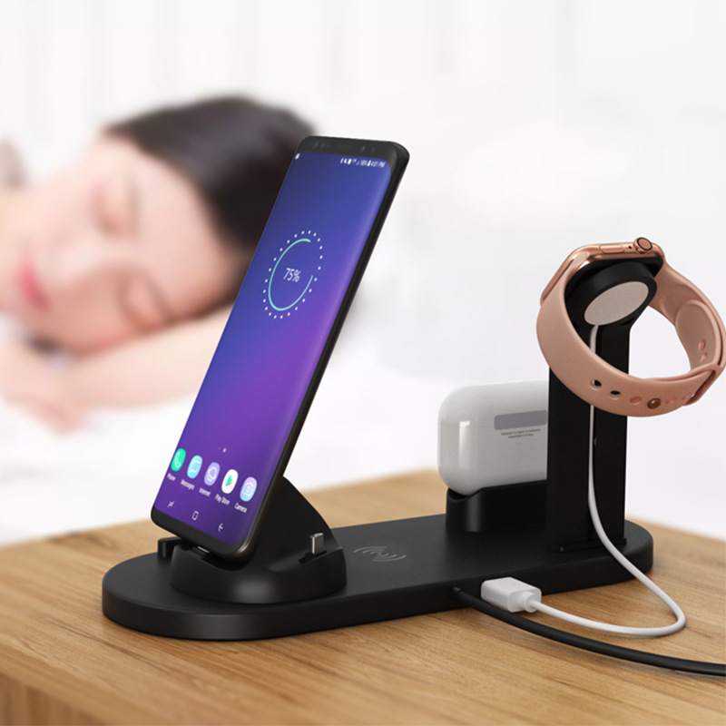 6-in-1 Wireless Charger Phone Wireless Charging Stand Watch Fast Charge 3-in-1 Wireless Charger
