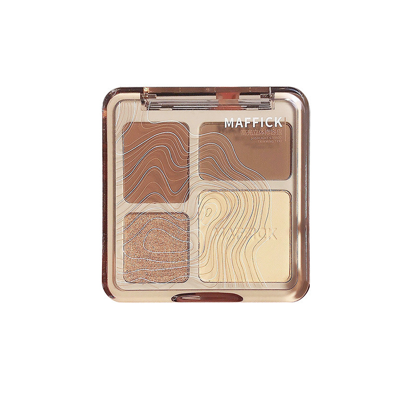 MAFFICK Four-Color Contour Palette Highlight Contour All-in-One Matte Highlight Shimmer Powder Highlight Eyeshadow Contour Palette