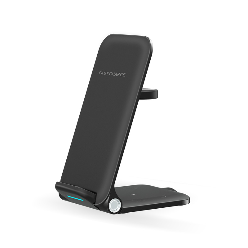 New wireless charger three-in-one folding wireless charger for Apple Huawei fast charging phone stand charger