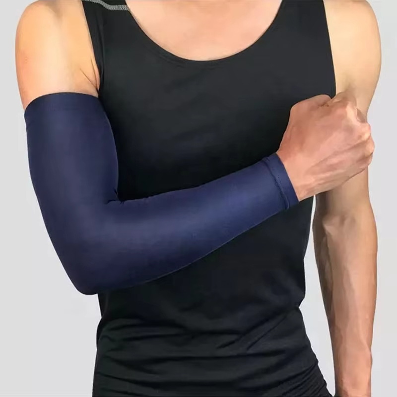 Sports arm sleeve, sun protection outdoor cycling running anti-slip summer sleeve, ice silk breathable high-elastic custom
