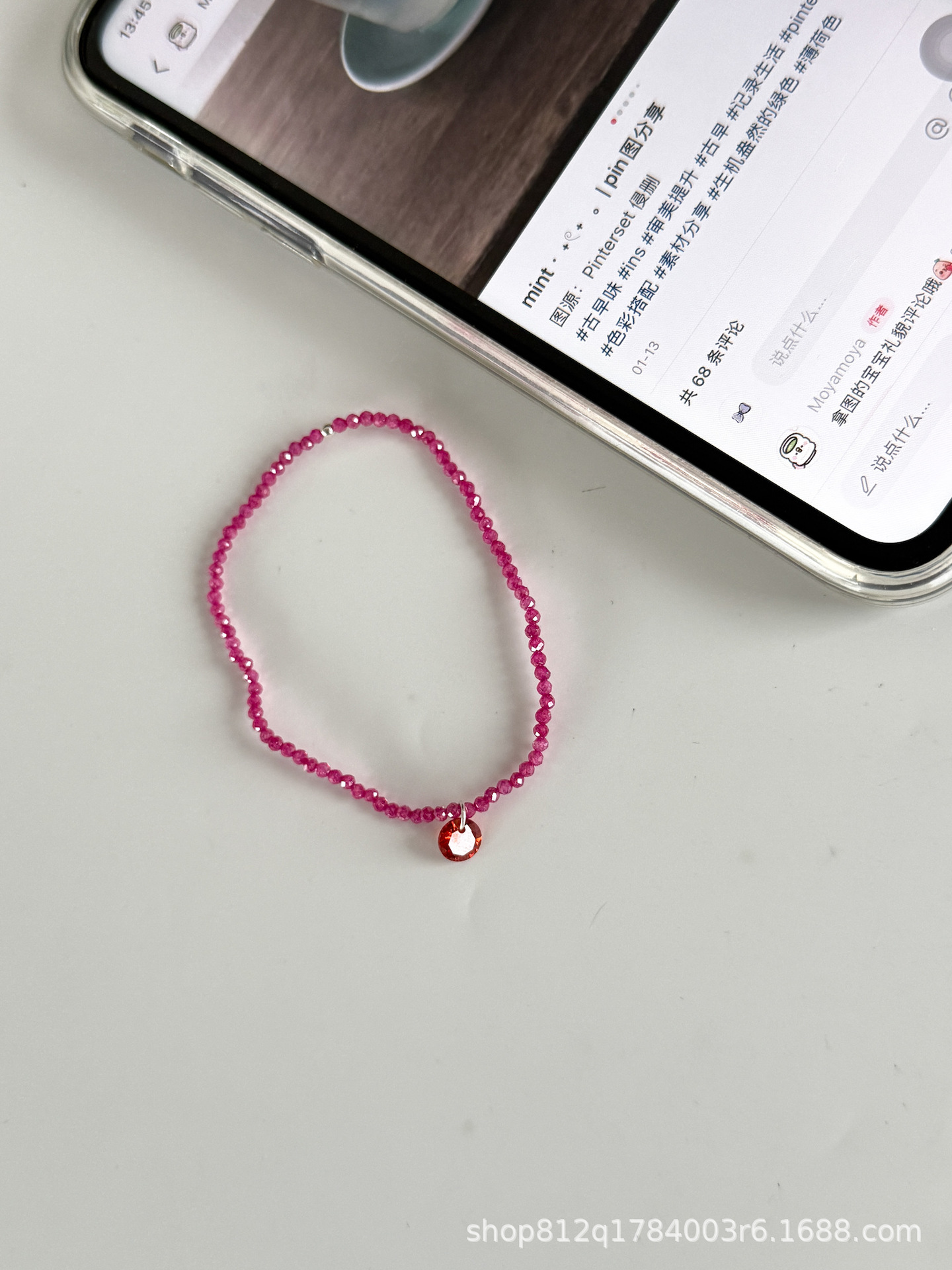 Dopamine candy color series self-made small colorful sugar super flash zircon gemstone pendant bracelet simple