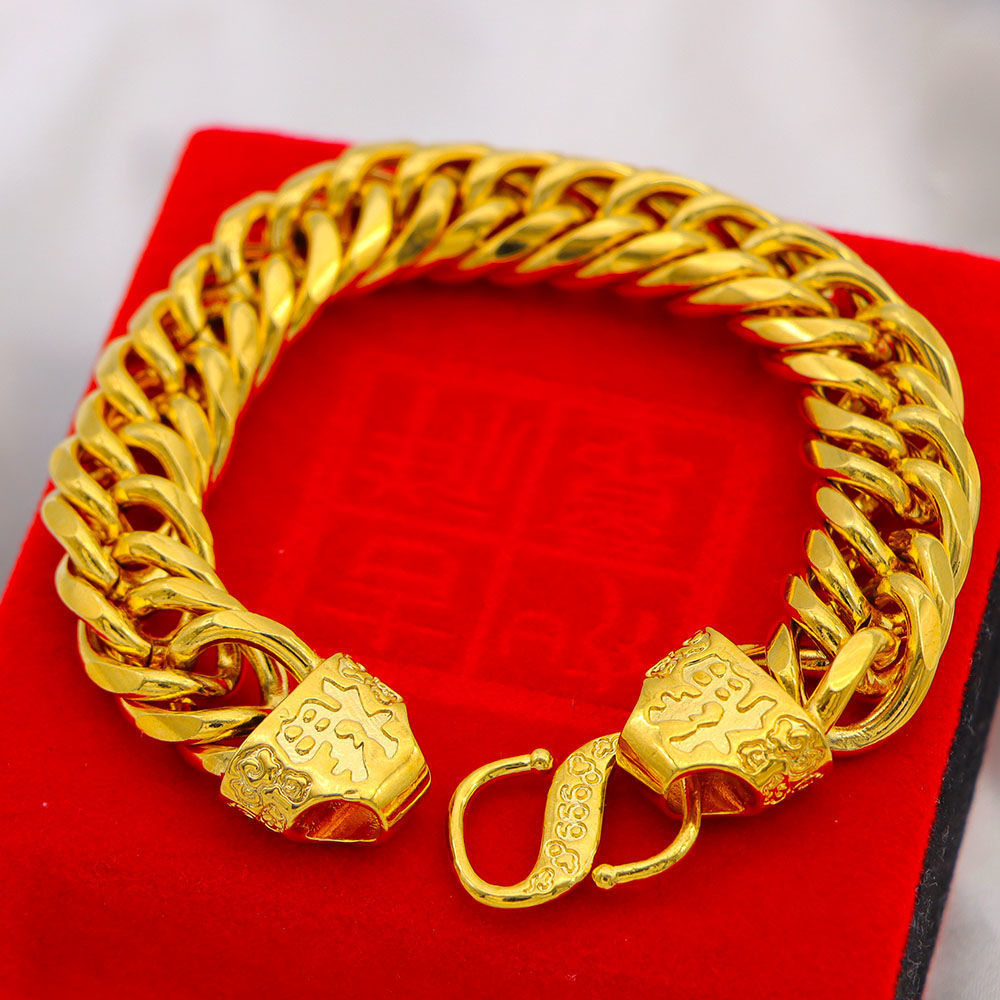 Vietnam sand gold bracelet men domineering boss chain gold-plated chain long luxury jewelry