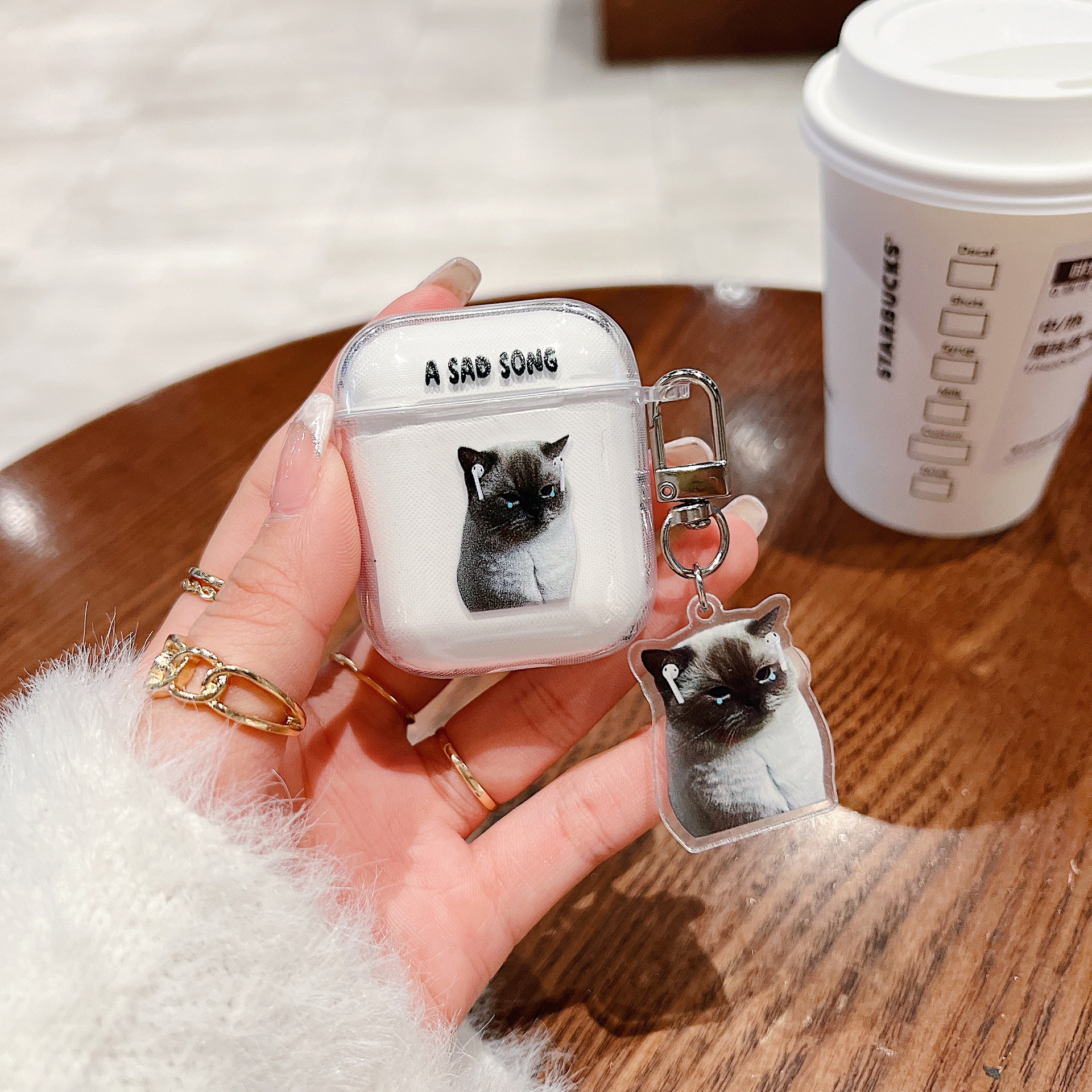 Wireless Bluetooth earphone case for AirPods 1/2 generation, transparent soft TPU anti-drop case for Apple Pro 3, cartoon dog