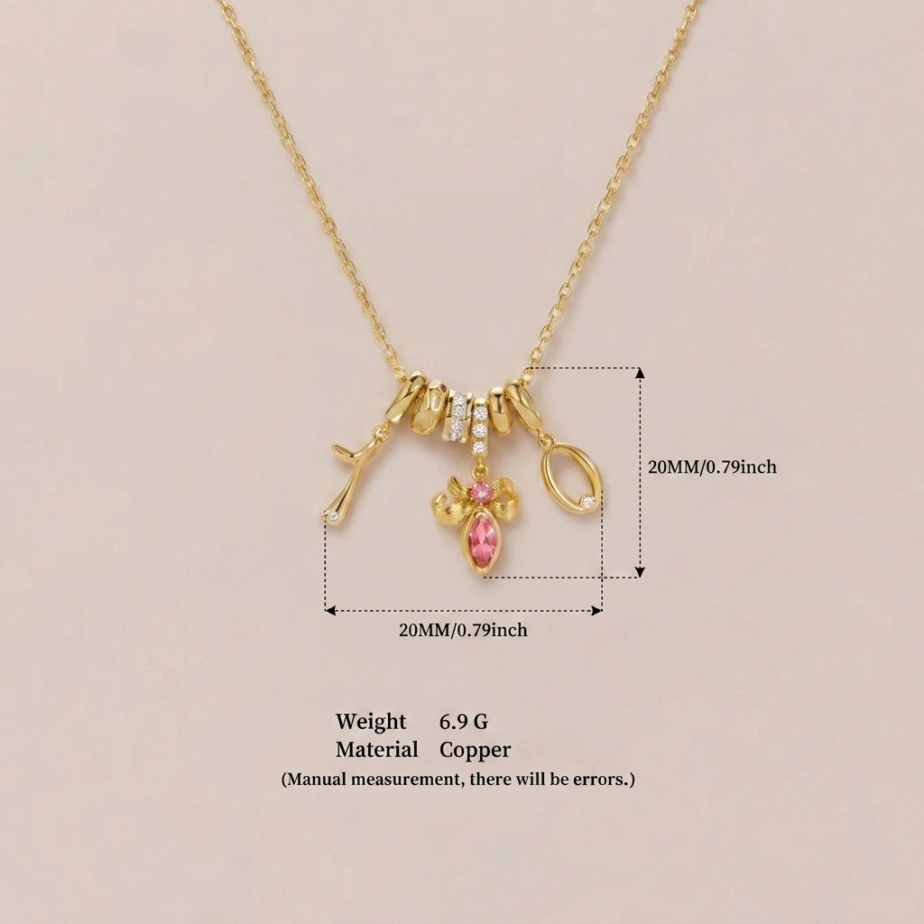 Independent station锁骨链 simple multi-pendant series elements stainless steel necklace copper