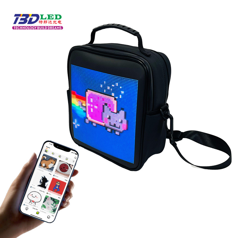 New Crossbody Bag, LED Backpack, Outdoor Portable LED Advertising, Didi LED Dynamic Backpack, LED Screen