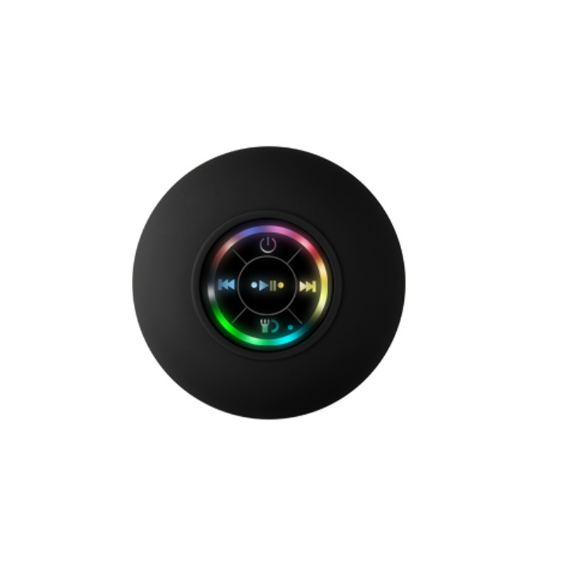Large Suction Cup Waterproof Bluetooth Speaker LED Light Waterproof Bathroom Bluetooth Speaker Portable Bluetooth Speaker