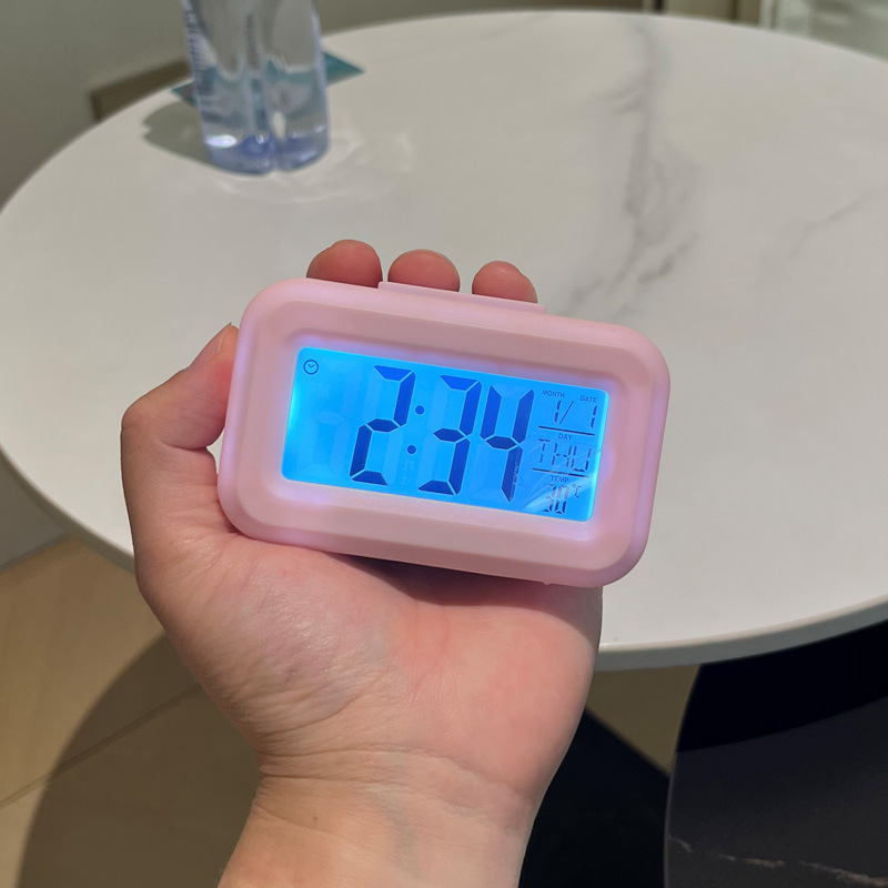 Mini Electronic Alarm Clock Countdown Desktop Night Light Digital Clock Portable Student Children Small Alarm Clock Electronic Watch