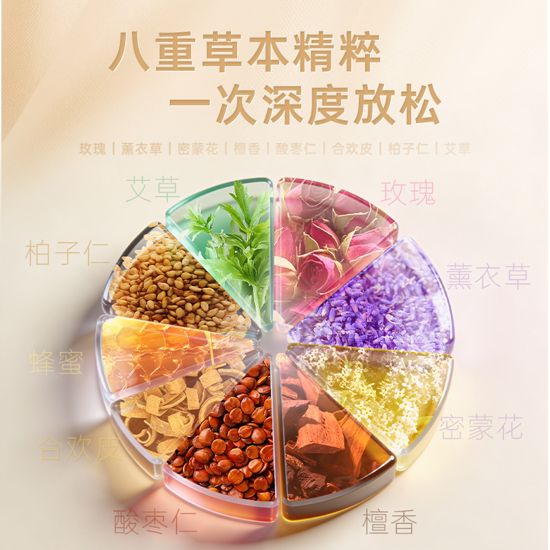 Gravity Eye Mask Incense Bead Light-blocking Office Home Use Relieve Eye Fatigue Eye Protection Ice Silk Eye Mask Gift Box