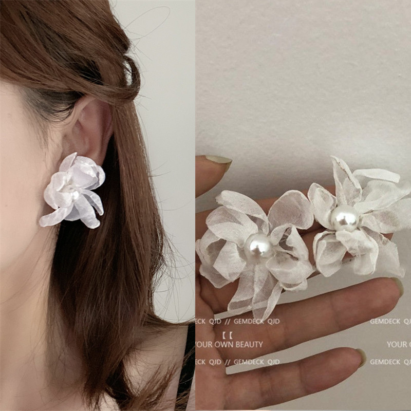 Silver needle earrings women long tassel earrings ear accessories