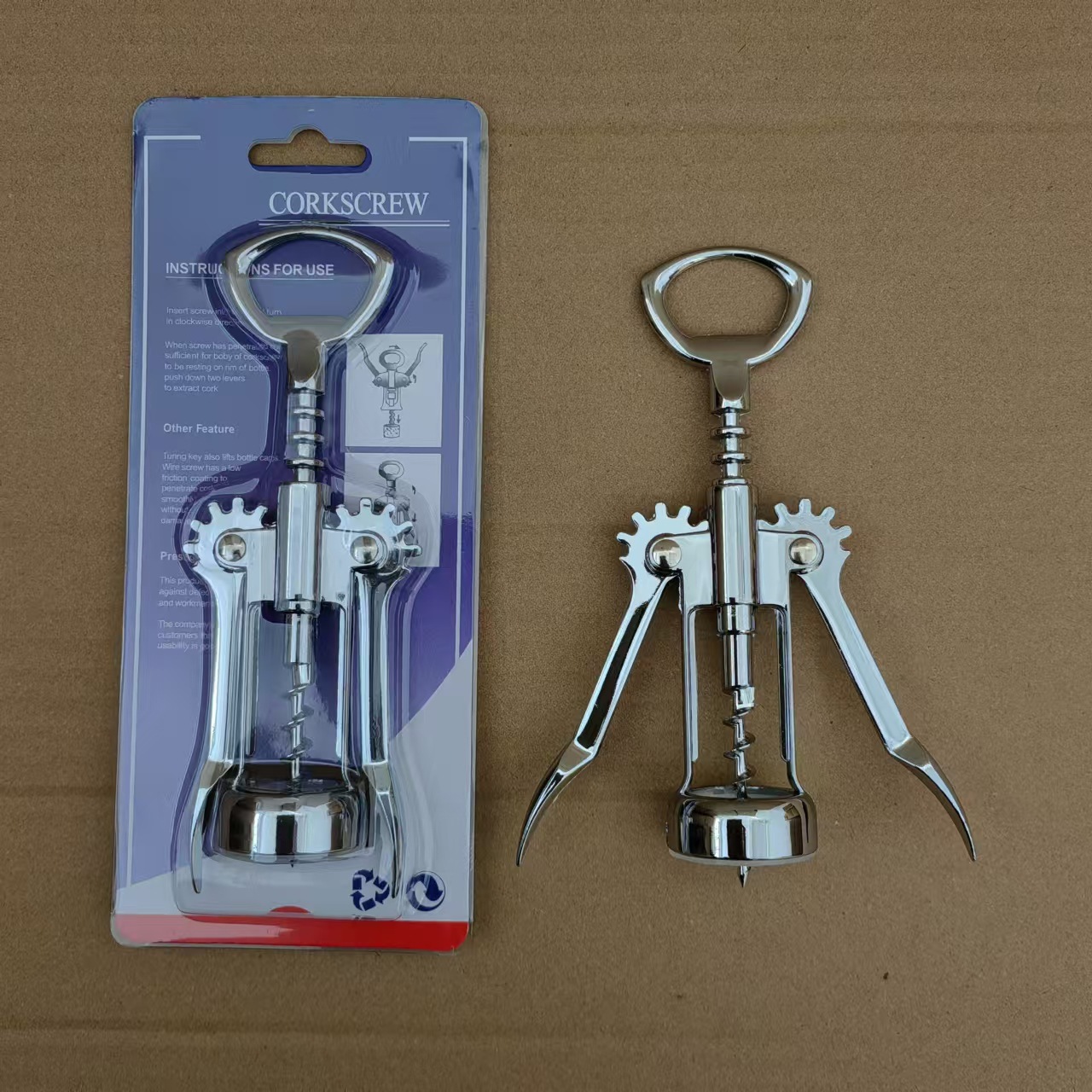 Fuhua Red Wine Opener Stainless Steel Drill Wine Opener Wine Knife Red Wine Corkscrew Opener Gift