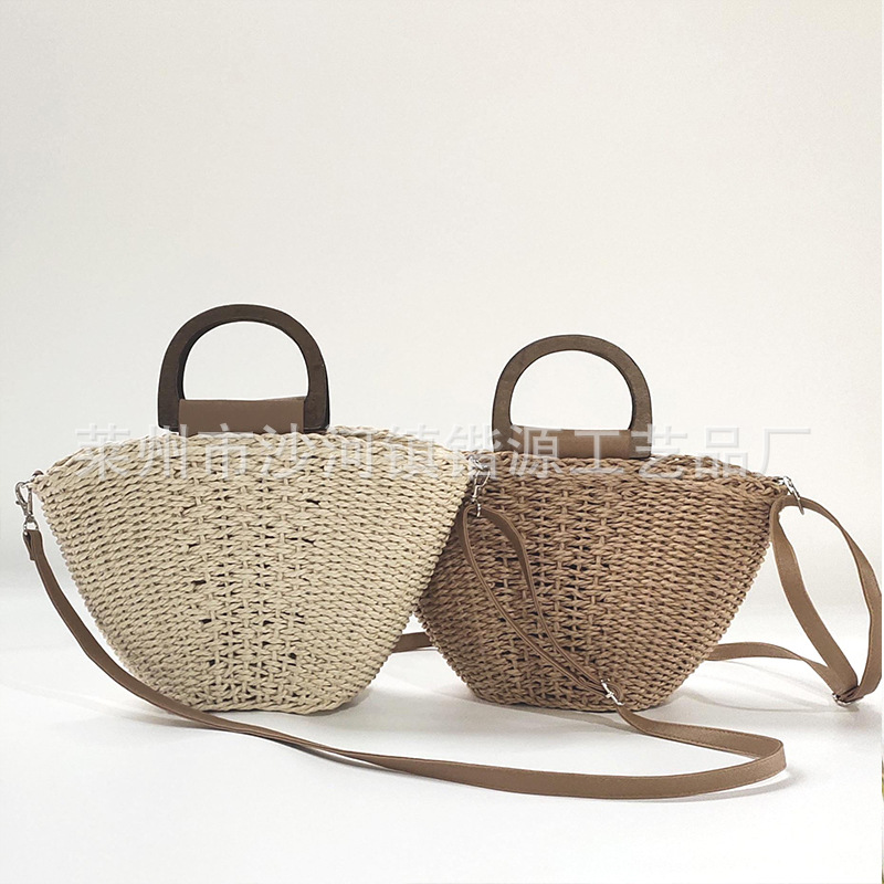 New summer girl pastoral style woven bag handbag straw woven single shoulder crossbody bag