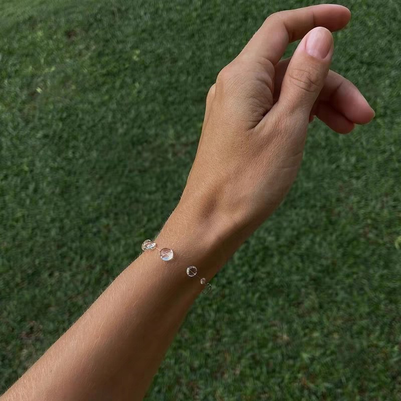 【Morning Dew】Cool Ice Dew Drop Necklace Minimalist Water Drop Earrings