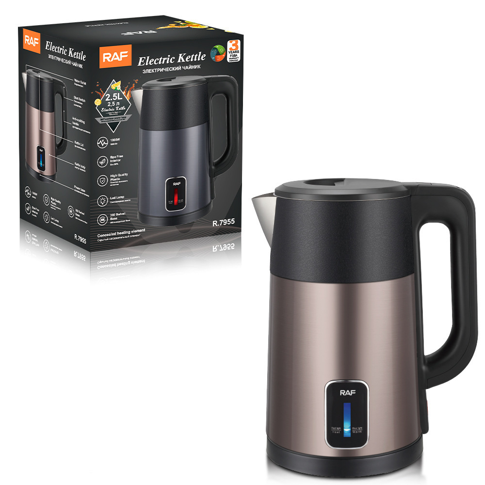 Electric Kettle Stainless Steel Tea Maker Food Grade Electric Kettle Auto Shut-off Water Boiler 2.0L