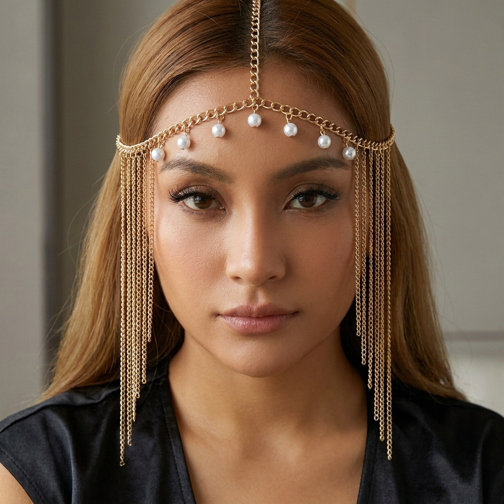 Exotic Rhinestone Chain Headband Headpiece Bride Hairband Accessories