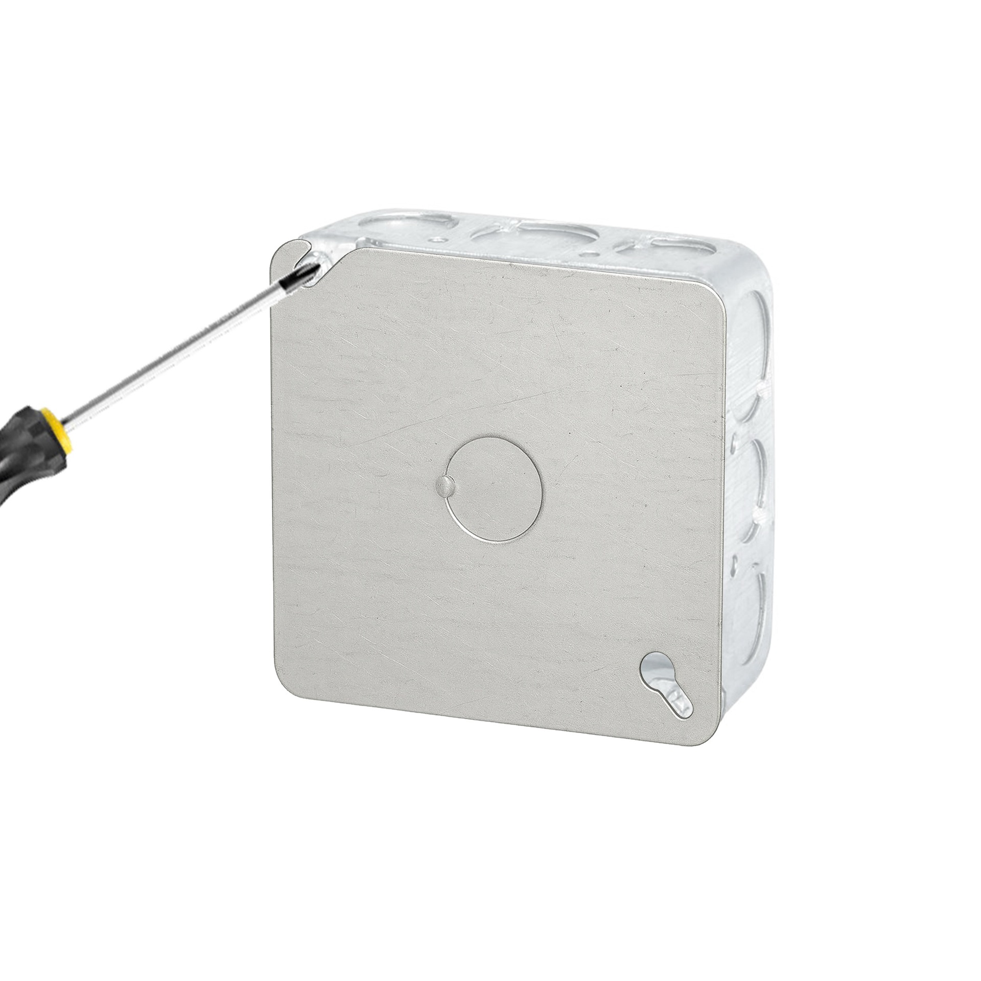 American standard 4*4 square box South America galvanized sheet American junction box, square 4-inch deep 1.5-inch American standard bottom box
