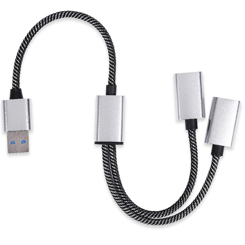 Mobile phone tablet computer usb 2.0 splitter one-to-two hub 2-port hub one-to-two USB data cable