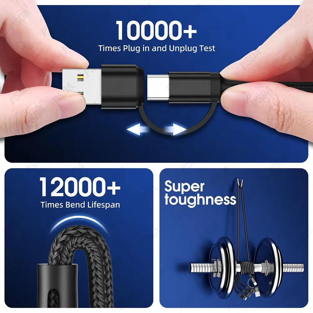 Portable 2-in-3 multi-interface USB+TypeC watch charger compatible with Apple iWatch magnetic charging cable