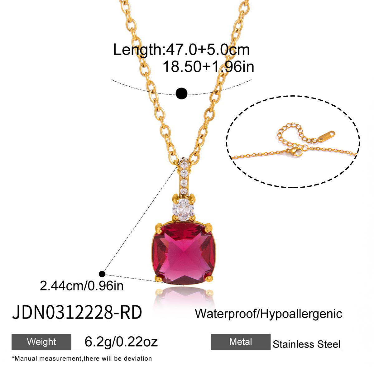 Jieding 18k single zircon titanium steel necklace niche accessories women jewelry stainless steel accessories