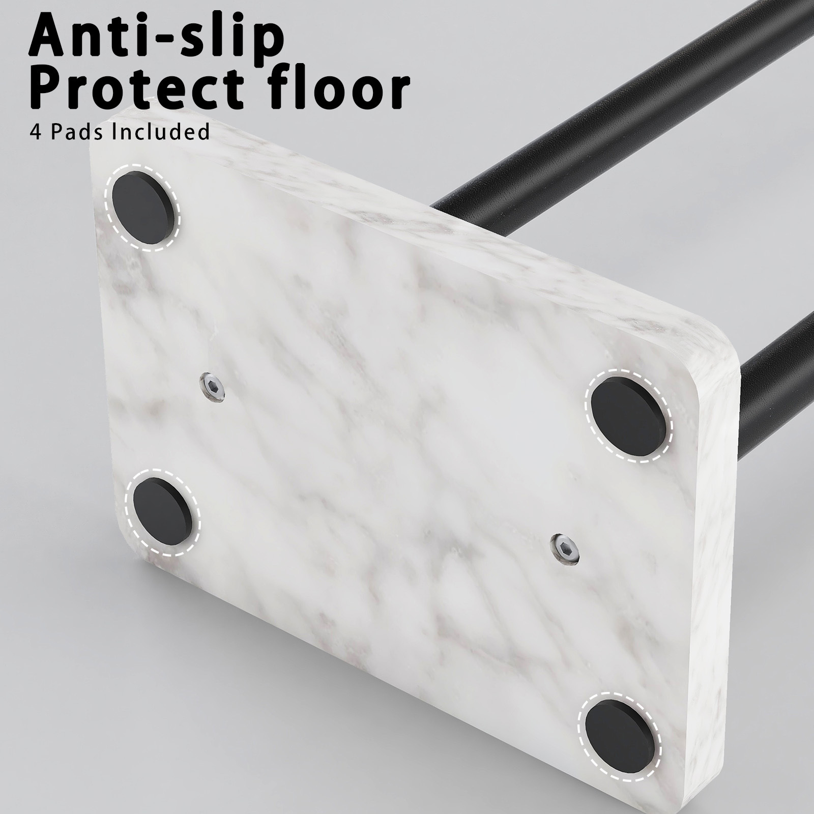 Multifunctional floor towel rack bathtub bath towel rack no-drilling vertical towel rack floor marble towel rack